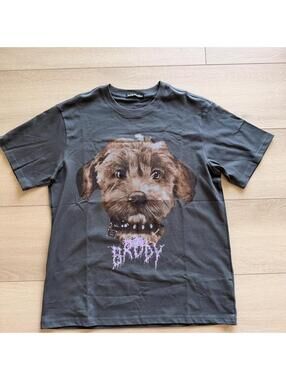 Acne Studios Men's Black and Grey Tshirt